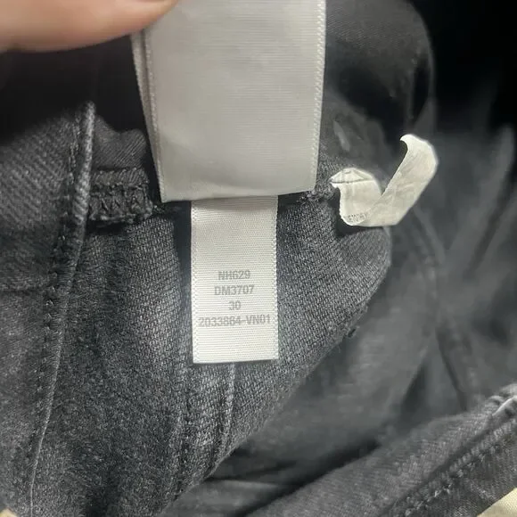 Madewell The Mid Rise Perfect Vintage Jean Clean Black NH629 Women’s Size 30 - Picture 7 of 7